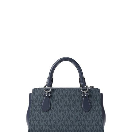 Michael Kors Women's Marilyn Small Signature Logo Messenger Bag Admiral