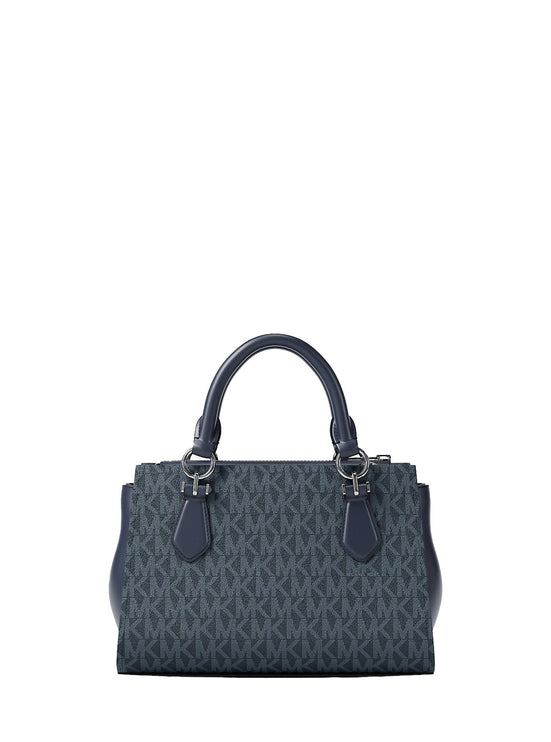 Michael Kors Women's Marilyn Small Signature Logo Messenger Bag Admiral