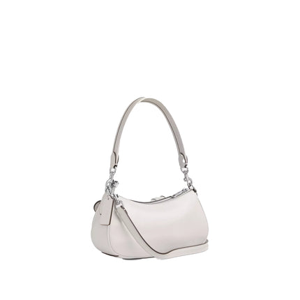 Coach Women's Ashton Bag Glazed Leather White/Silver