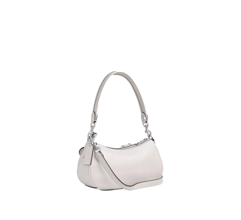 Coach Women's Ashton Bag Glazed Leather White/Silver
