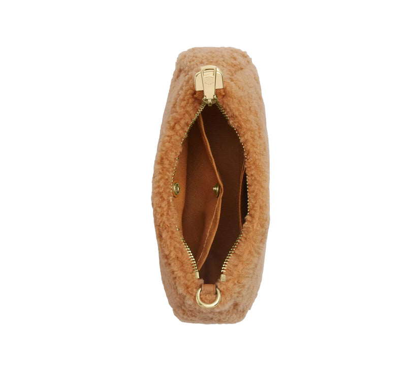 Coach Women's Teri Mini Crossbody Bag In Shearling Gold