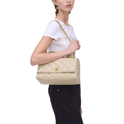 Marc Jacobs Women's The Quilted Dual Convertible Shoulder Bag Cloud White