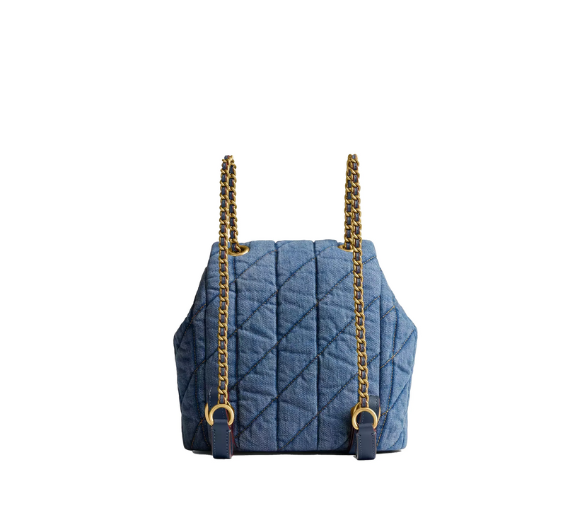 Coach Women's Tabby Backpack With Quilting Brass/Indigo