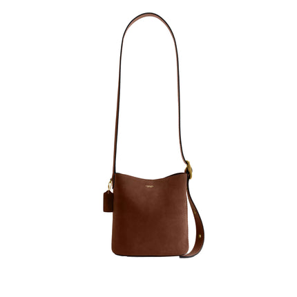 Coach Women's Bleecker Bucket Bag 21 Suede/Brass