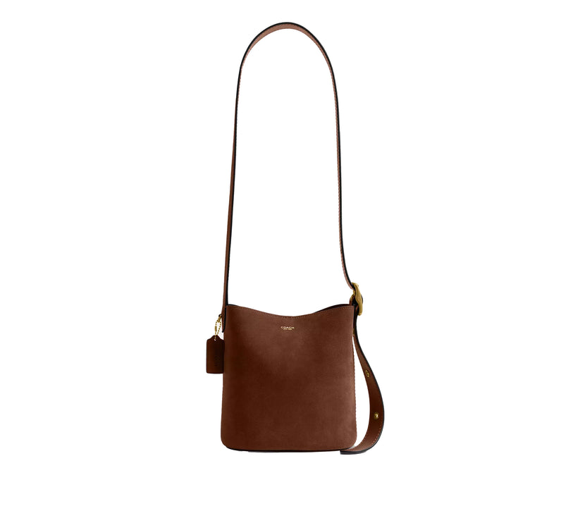 Coach Women's Bleecker Bucket Bag 21 Suede/Brass
