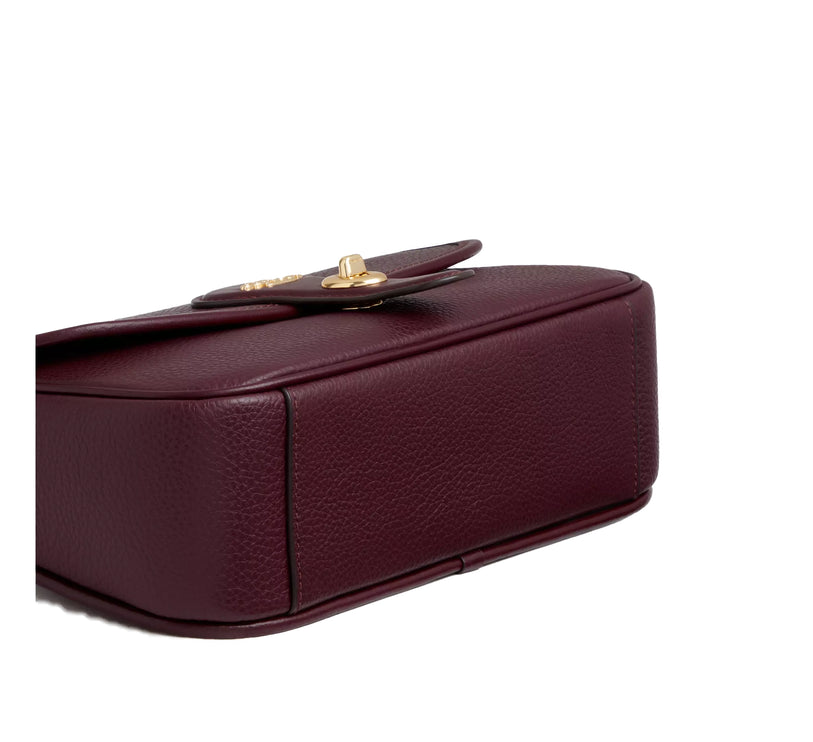 Coach Women's Hadley Shoulder Bag Gold/Dark Wine