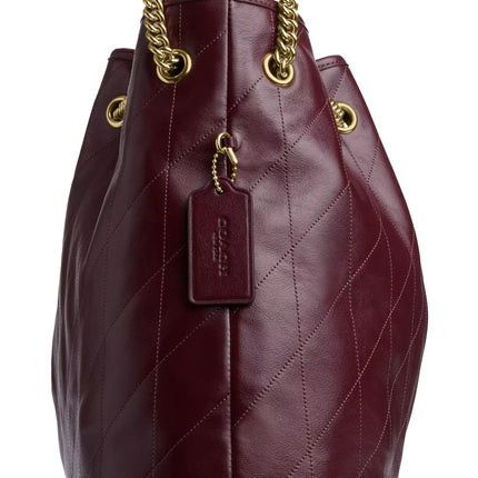 Coach Women's Evelyn Large Shoulder Bag With Quilting Gold