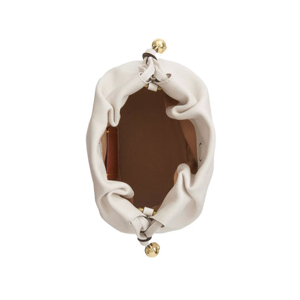 Coach Women's Faye Mini Drawstring Bag With Ruching Gold/Chalk