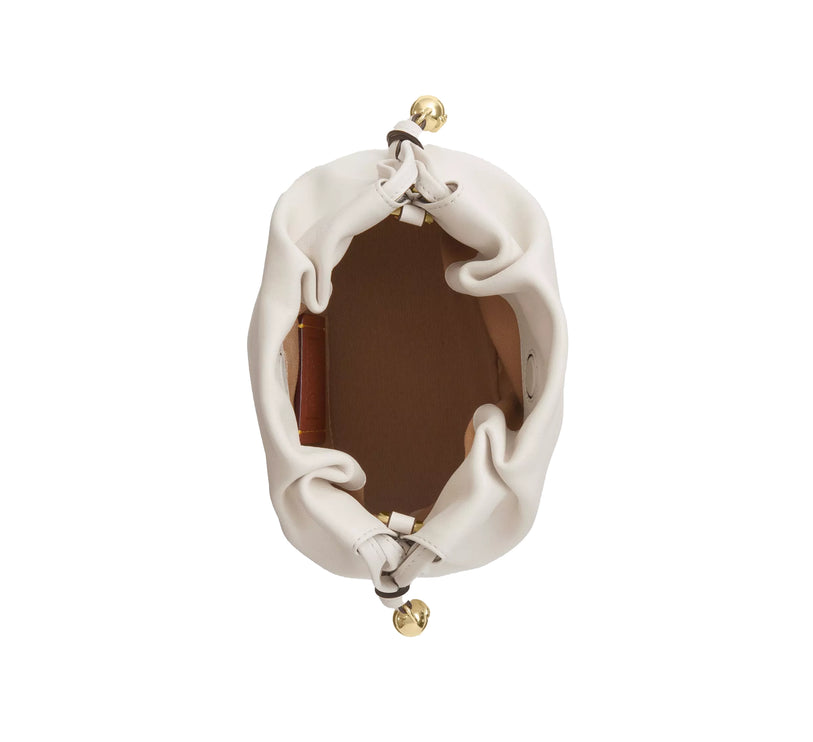 Coach Women's Faye Mini Drawstring Bag With Ruching Gold/Chalk