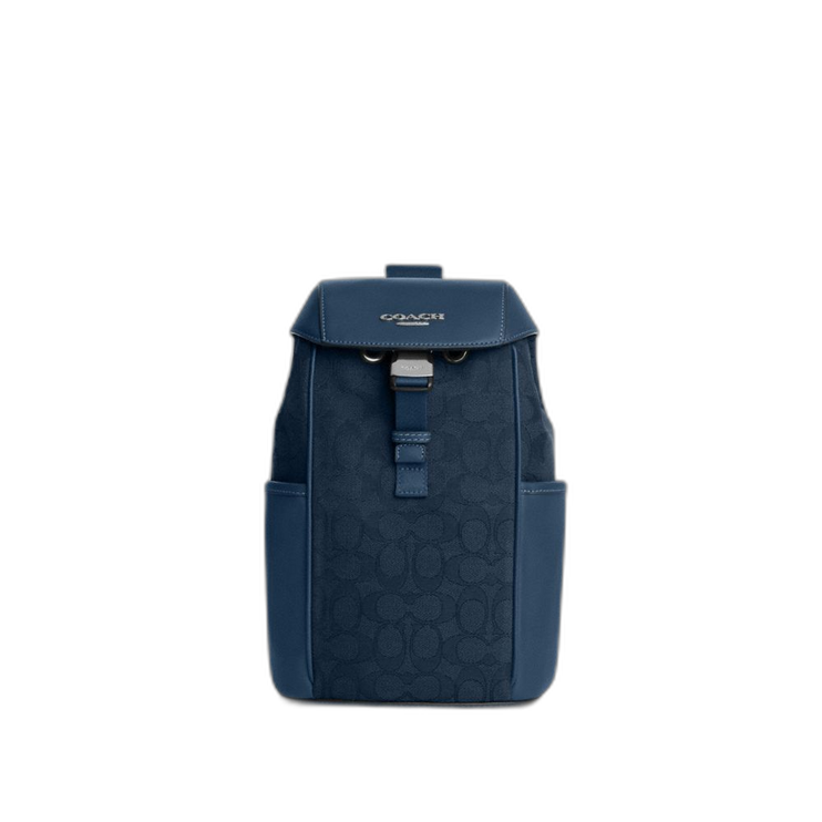 Coach Unisex Racer Pack In Signature Jacquard Silver/Denim/Dark Denim