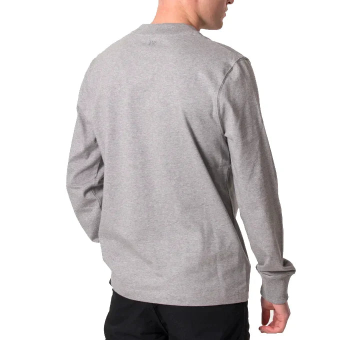 AMI Alexandre Mattiussi Unisex Ami de Coeur Long Sleeves T-Shirt Heather Grey - Hemen Kargoda