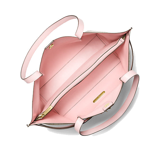 Michael Kors Women's Emilia Large Logo Tote Bag Powder Blush Multi