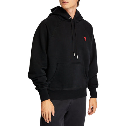 AMI Alexandre Mattiussi Unisex Ami de Coeur Small Logo Hoodie Black