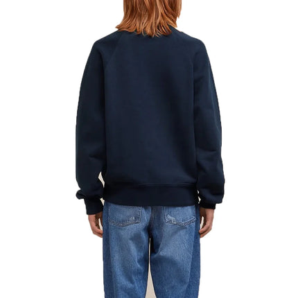 AMI Alexandre Mattiussi Unisex Ami de Coeur Sweatshirt Small Logo Night Blue