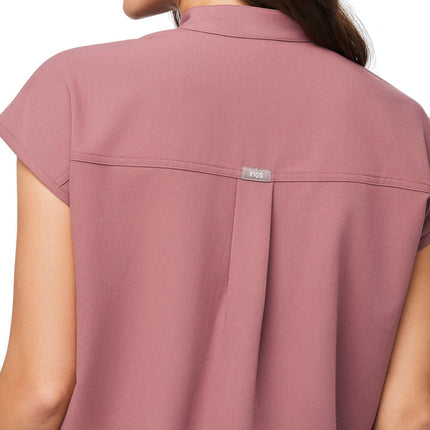 FIGS Women's Rafaela Oversized Scrub Top Mauve