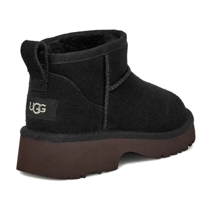 UGG Big Kid's Classic Ultra Mini New Heights Black