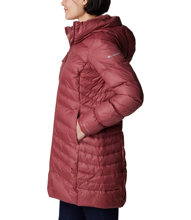 Columbia Women's Autumn Park Down Hooded Mid Jacket Beetroot