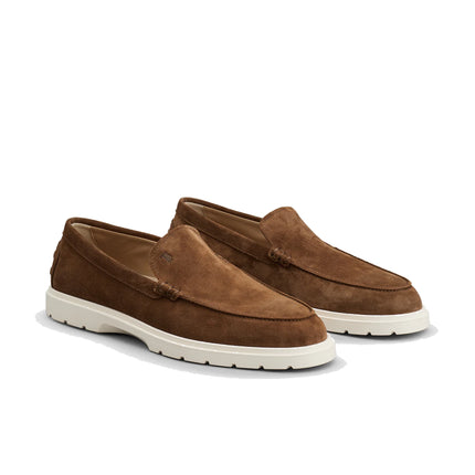 Tod's Men's Slipper Loafers in Suede Brown