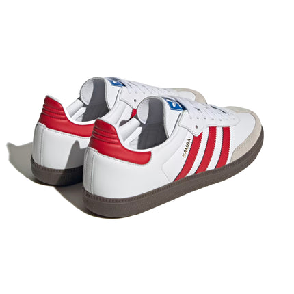 Adidas Samba OG Shoes Cloud White/Better Scarlet/Supplier Colour IG1025 - Hemen Kargoda