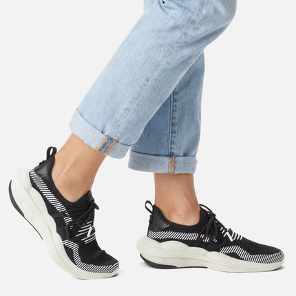 Sorel Women's Explorer Defy Low Sneaker Black/White