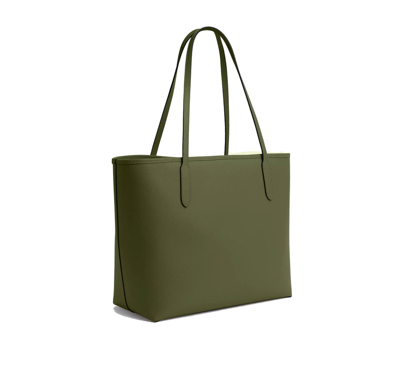 Coach Women's City Tote Bag Gunmetal/Military Green