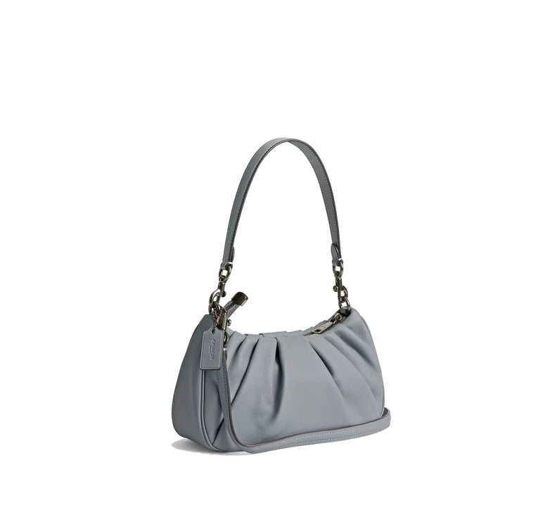 Coach Women's Teri Shoulder Bag With Ruching Qb/Grey Blue