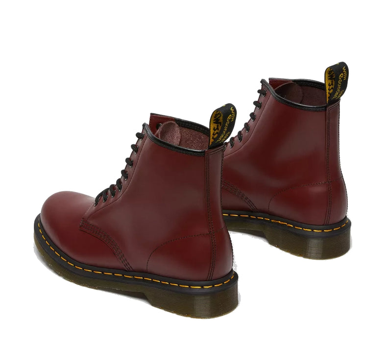 Dr. Martens Unisex 1460 Smooth Leather Lace Up Boots Cherry Red