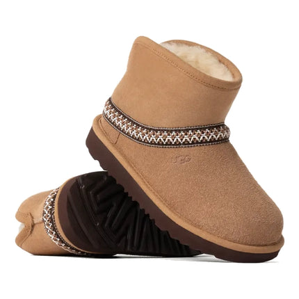 UGG Big Kid's Classic Mini Crescent Chestnut - Hemen Kargoda