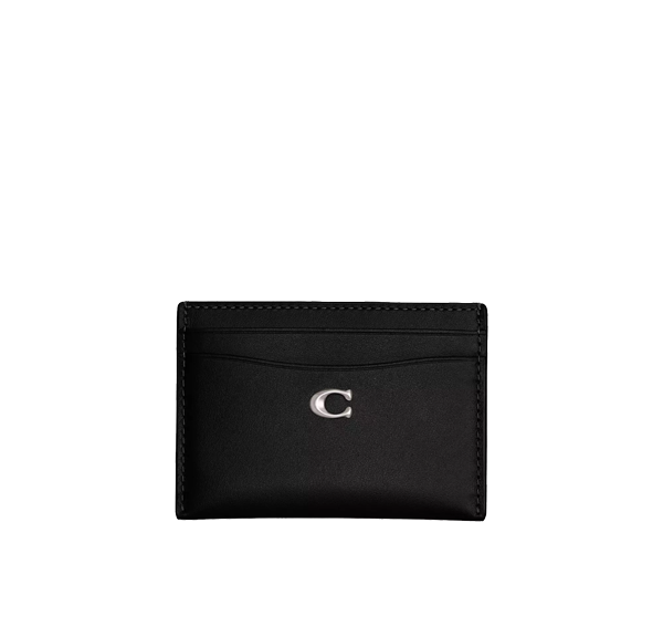 Coach Women's Essential Card Case Silver/Black
