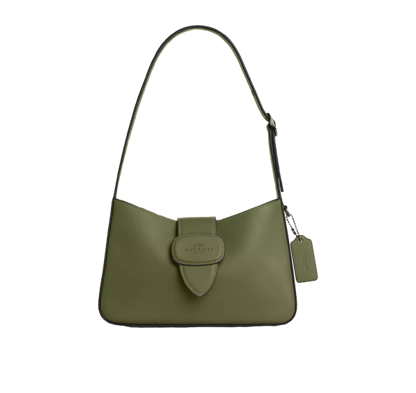 Coach Women's Eliza Shoulder Bag With Leather Covered Closure Gunmetal/Military Green