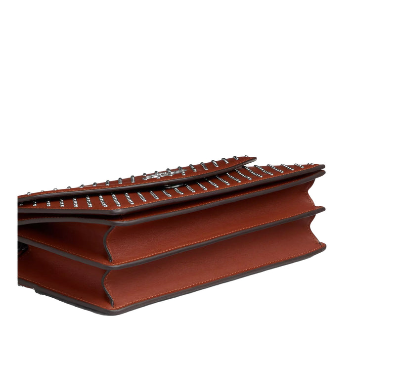 Coach Women's Klare Envelope Crossbody Bag With Rivets Smooth Leather/Silver