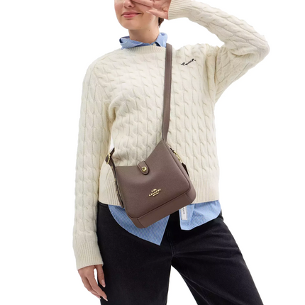 Coach Women's Hadley Mini Crossbody Bag Gold/Dark Stone