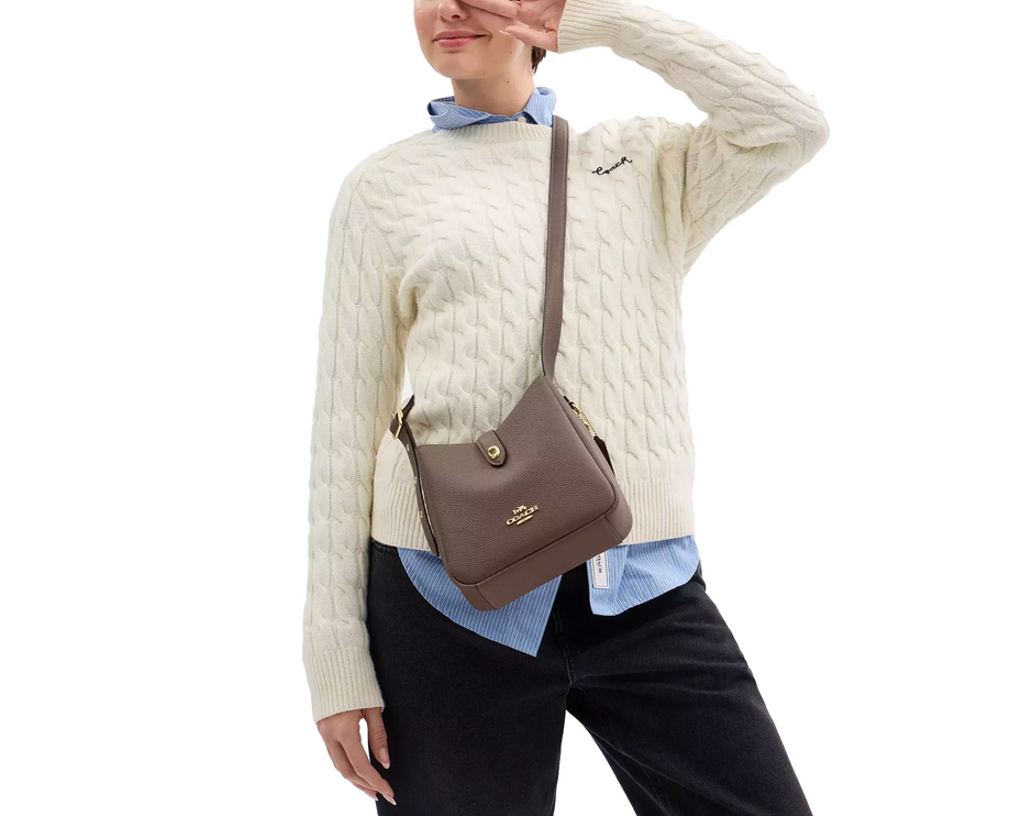 Coach Women's Hadley Mini Crossbody Bag Gold/Dark Stone