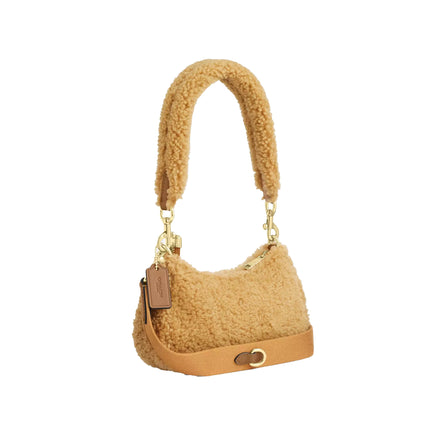 Coach Women's Teri Mini Crossbody Bag In Shearling Gold