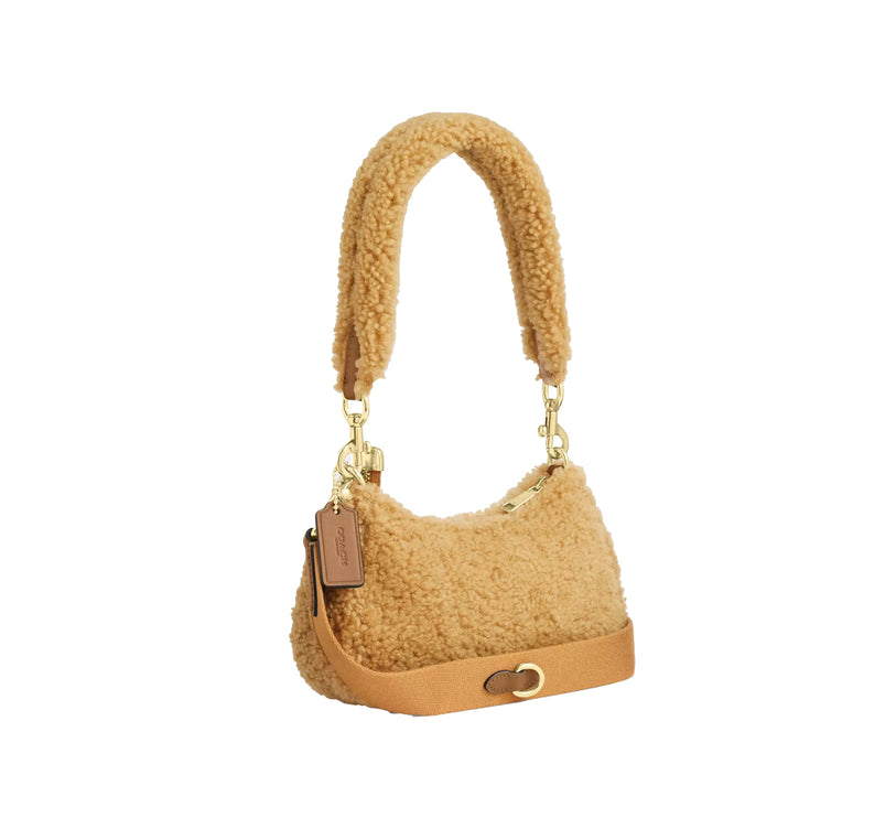 Coach Women's Teri Mini Crossbody Bag In Shearling Gold