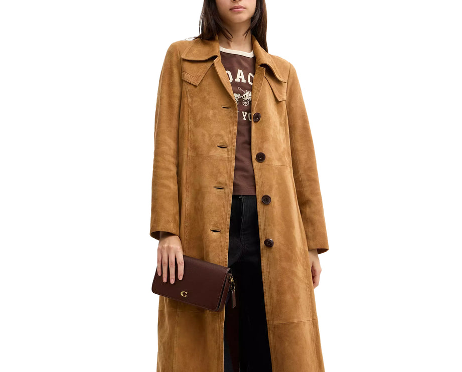 Coach Women's Mila Crossbody Bag With Signature Canvas Brass/Maple