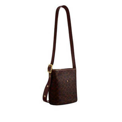 Coach Women's Bleecker Bucket Bag 21 In Signature Canvas Brass