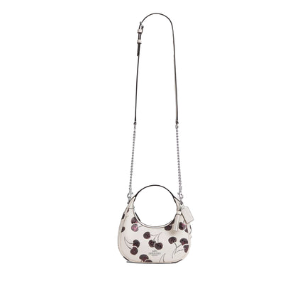 Coach Women's Carmen Mini Crossbody Bag With Cherry Print White/Silver