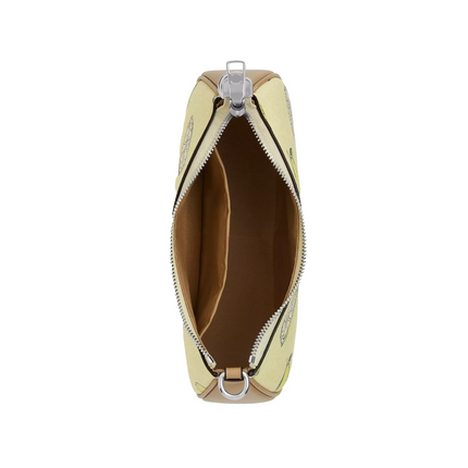 Coach Women's Teri Shoulder Bag With Lemon Print Silver/Garden Glade Multi