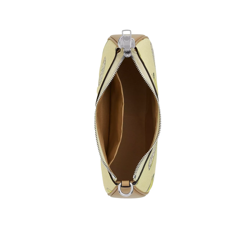 Coach Women's Teri Shoulder Bag With Lemon Print Silver/Garden Glade Multi