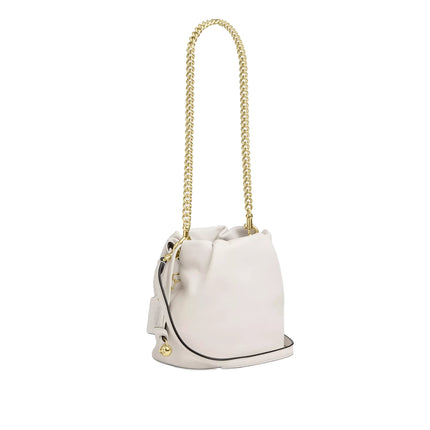 Coach Women's Faye Mini Drawstring Bag With Ruching Gold/Chalk