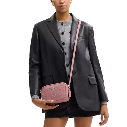 Coach Women's Mini Jamie Camera Bag With Star Print Pink/Silver