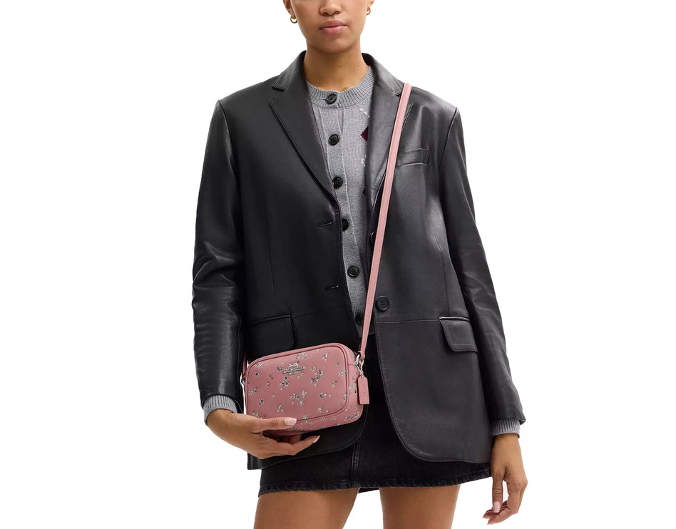 Coach Women's Mini Jamie Camera Bag With Star Print Pink/Silver