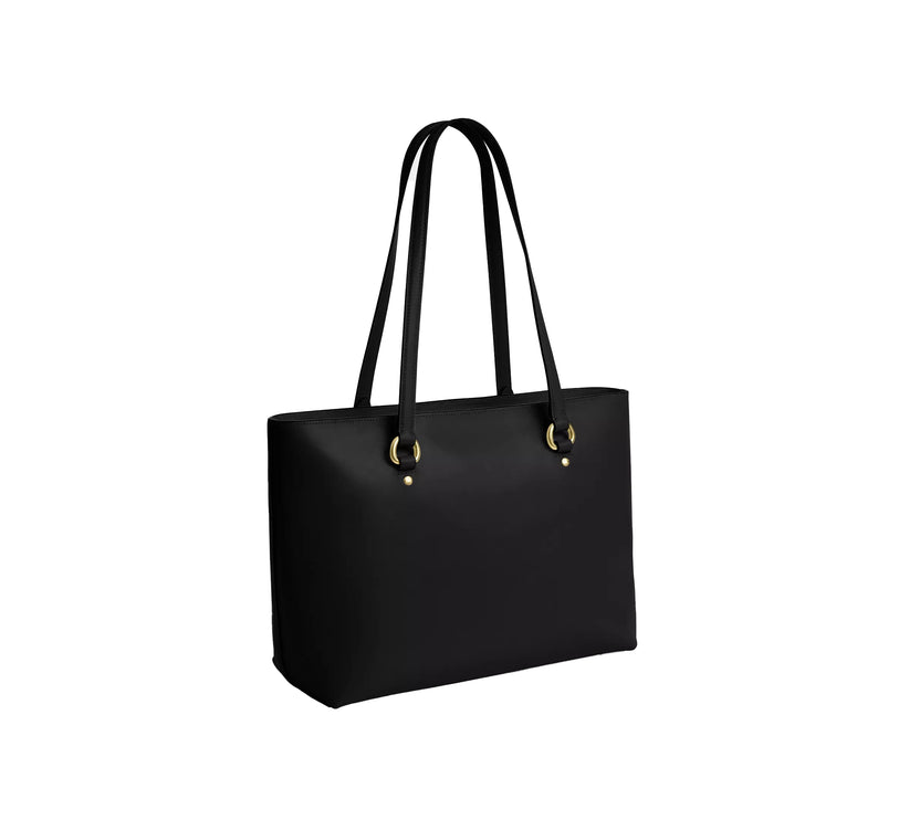 Coach Women's Station Tote Bag Crinkle Leather Gold/Black