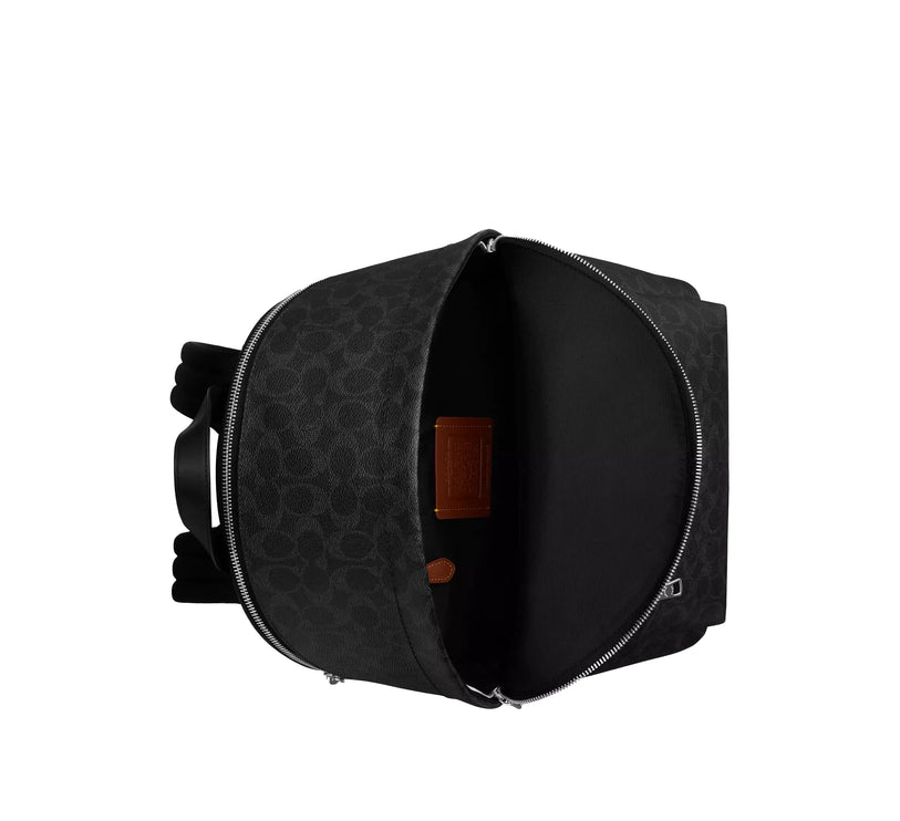 Coach Unisex Taylor Backpack In Signature Canvas Silver/Black Signature