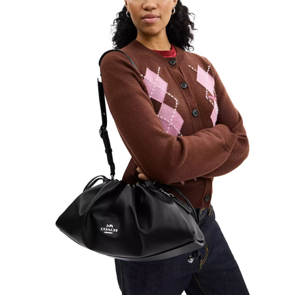 Coach Women's Faye Large Shoulder Bag Silver/Black