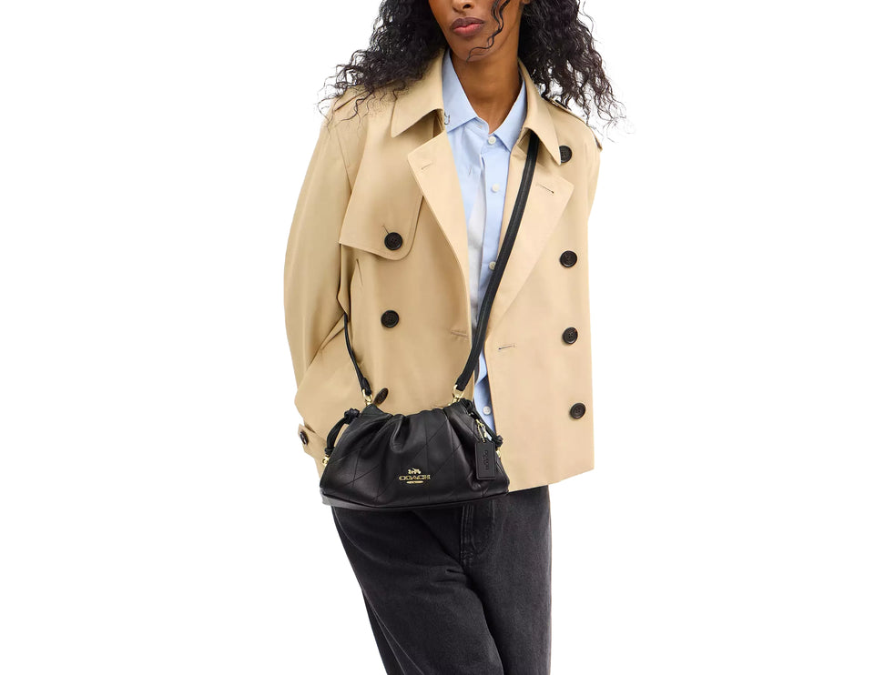 Coach Women's Faye Shoulder Bag With Quilting Gold/Black