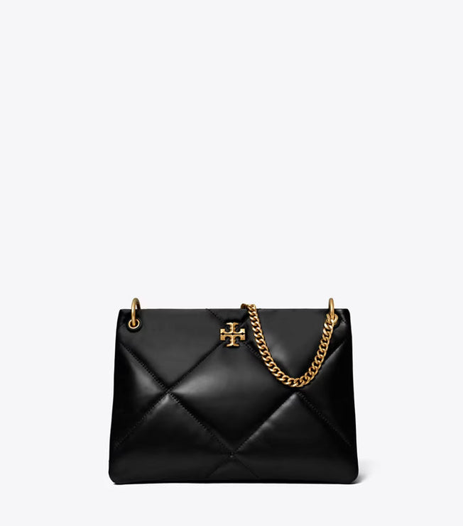 Tory Burch Women's Small Kira Diamond Quilt Shoulder Bag Black