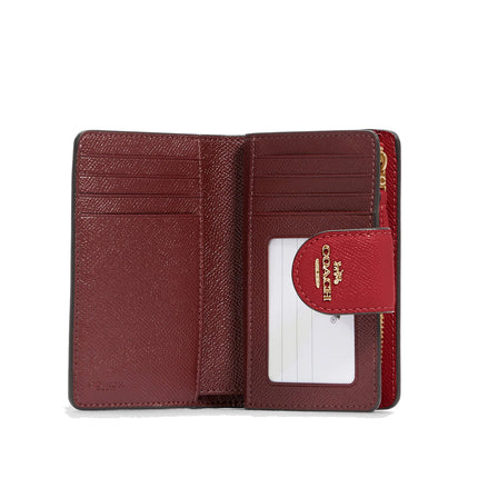 Coach Women's Medium Corner Zip Wallet Gold/1941 Red