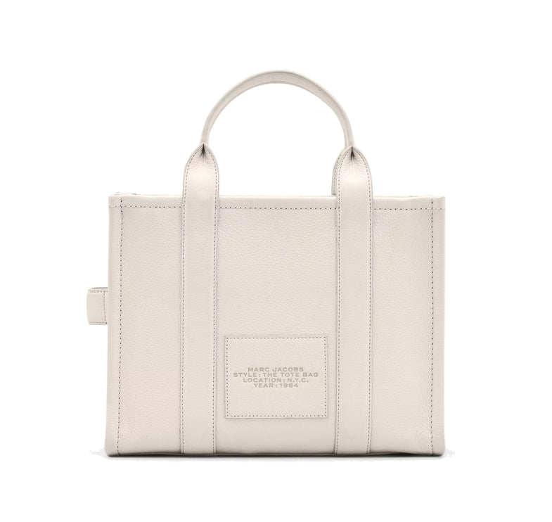 Marc Jacobs Women's The Leather Medium Tote Bag Cotton/Silver